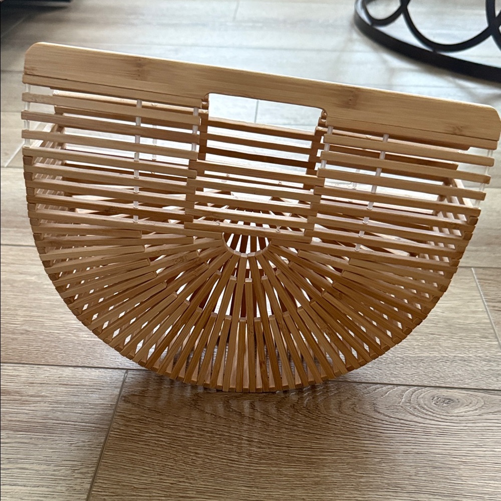 Bamboo Half-Moon Handbag